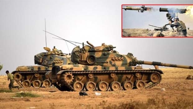 Cerablus'ta Türk tanklarını Rus yapımı 'kornet' tanksavarla vuruldu
