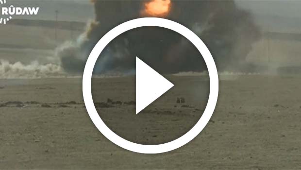 Peşmerge IŞİD'e ait zırhlı aracı havaya uçurdu! 