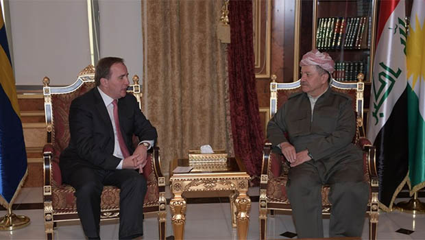  Barzani, İsveç Başbakanı Löfven'i kabul etti