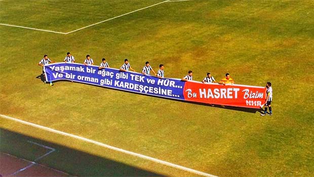 Fethiyespor, Amedspor maçına Nazım Hikmet’in dizeleriyle çıktı