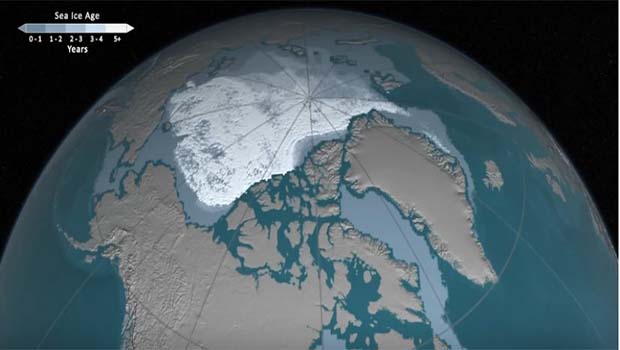 Kuzey Kutbu'nun son 30 yılı 2 buçuk dakikaya sığdırıldı 
