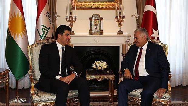Neçirvan Barzani, Türkiye Başbakanı Yıldırım ile görüştü