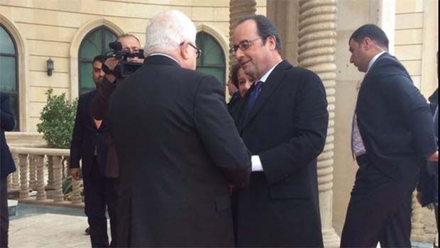 Fransa Cumhurbaşkanı François Hollande Bağdat'ta