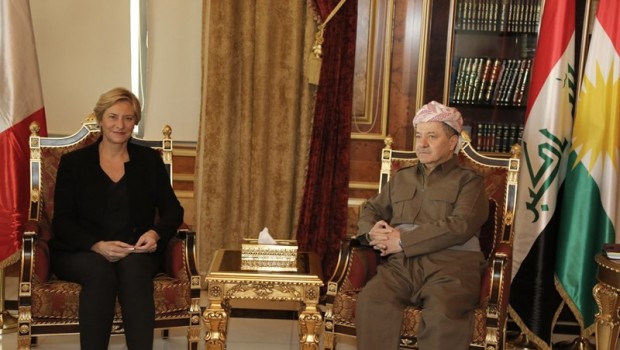 Başkan Barzani, İtalyan Bakan Roberta Pinotti kabul etti