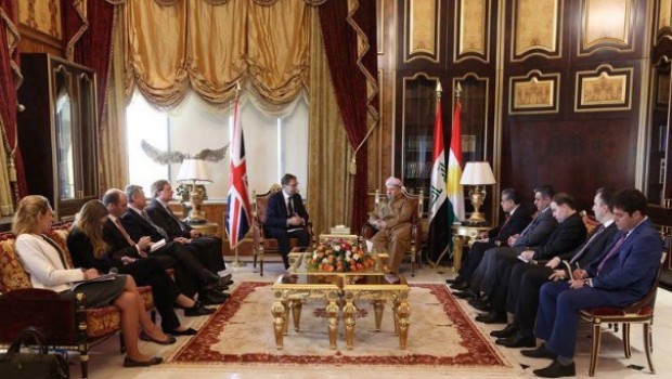 Başkan Barzani, İngiliz dışişleri heyetini kabul etti