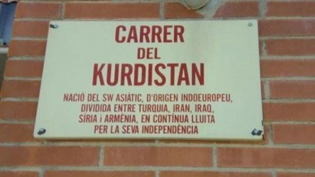 Katalonya’da Kürdistan Sokağı