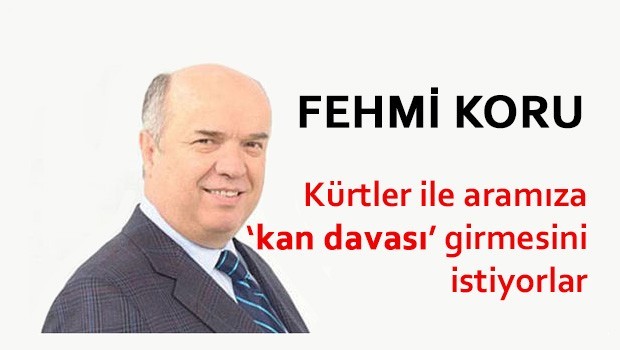 Fehmi Koru: Kürtler ile aramıza kan davası girmesini istiyorlar