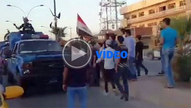 Kerkük'te Irak güçlerine ve bayraklarına tepki
