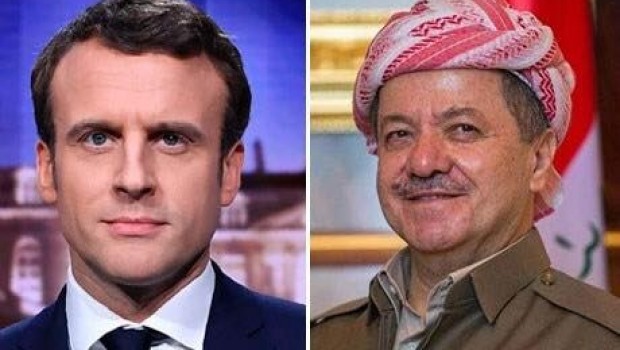 Başkan Barzani, Fransa Cumhurbaşkanı Macron ile görüştü