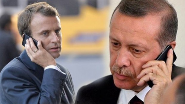 Erdoğan ve Macron Afrin'i görüştü