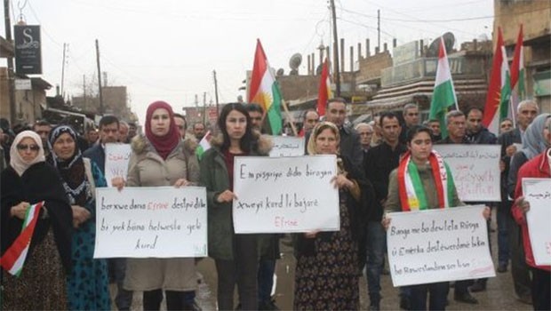 ENKS, Afrin için yürüyüş düzenledi