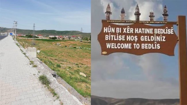 Kürtçe tabelaların indirildiği Bitlis Belediyesi'nde geri adım!