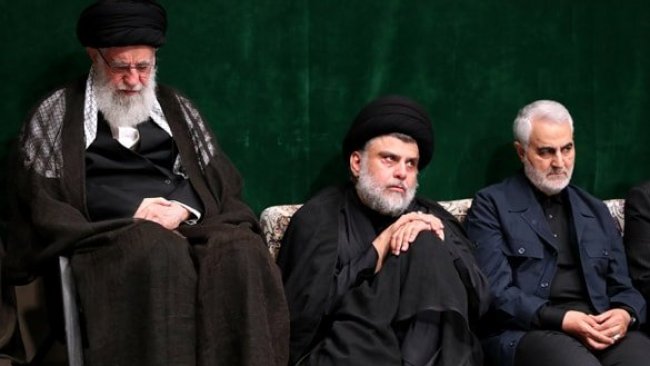 Sadr, İran'da Hameney ve Süleymani ile bir arada