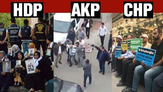 HDP, CHP ve AK Parti önünde oturma eylemleri