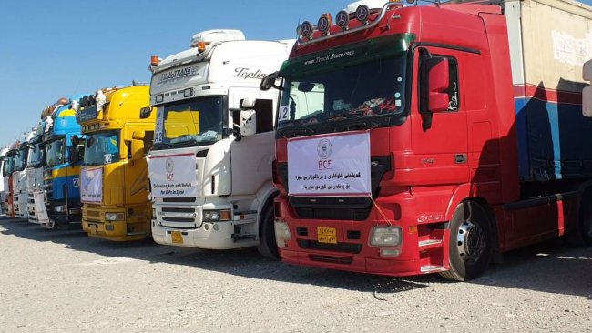 Kürdistan Bölgesi'nden Rojava'ya 40 araçlık yardım konvoyu
