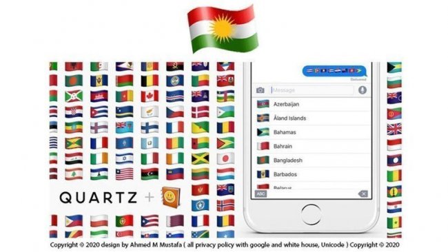 Koronavirüs sayfası, emoji yerine Kürdistan bayrağı paylaştı