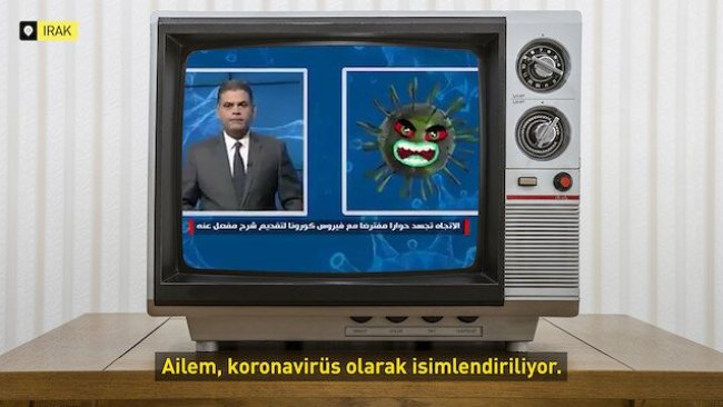 Irak'ta bir televizyon kanalı koronavirüsle röportaj yaptı!