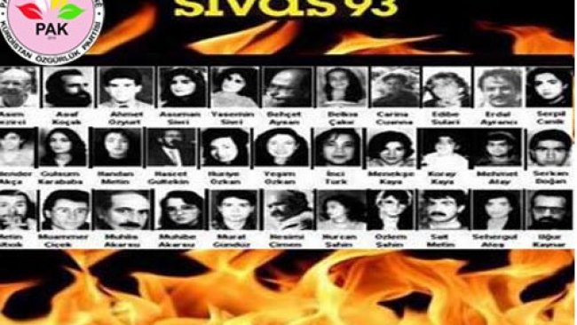 PAK: 2 Temmuz 1993’te Sivas’ta Madımak Oteli’nde Yangınında Yakılarak Katledilenleri Saygıyla Anıyoruz