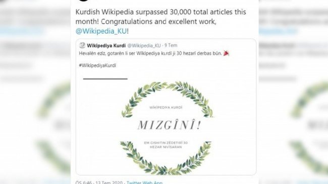 Wikipedia'da Kürtçe makale sayısı 30 bini aştı