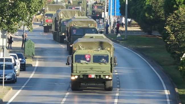 S-400’leri taşıyan ikinci konvoy Samsun'da görüntülendi