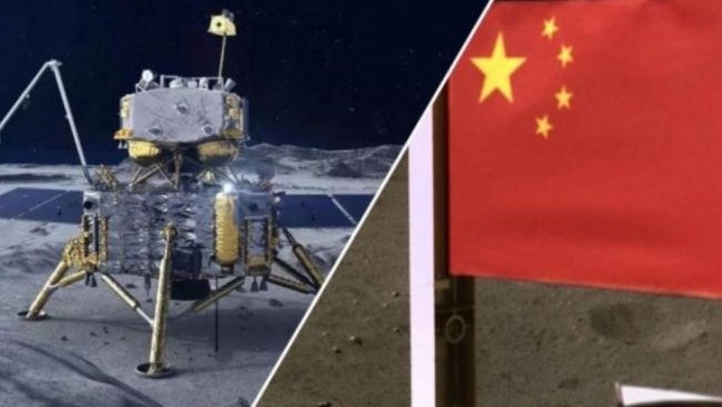 Çin Ay'a bayrak dikti