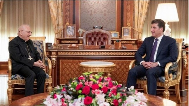 Başkan Neçirvan Barzani, Irak ve Dünya Keldani Kilisesi Patriği ile görüştü