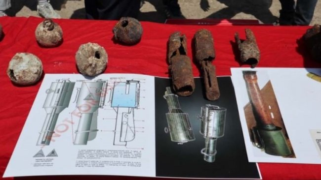 Diyarbakır'da 1. Dünya Savaşı'ndan kalma yüzlerce el bombası bulundu