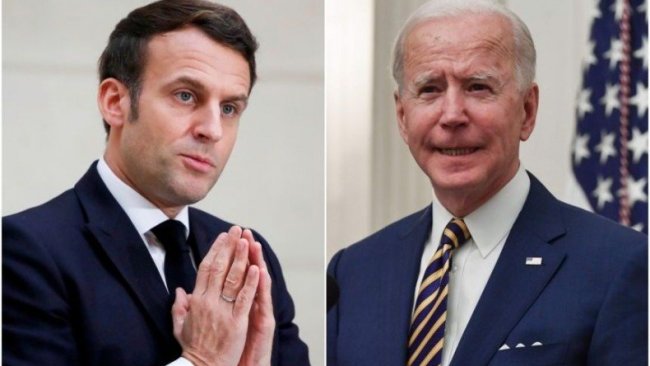 Biden, Fransa Cumhurbaşkanı Macron ile görüştü