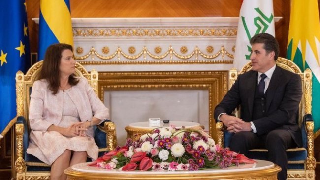 Neçirvan Barzani, İsveç Dışişleri Bakanı ile bir araya geldi