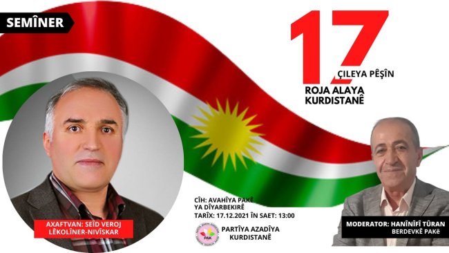 PAK, Diyarbakır’da Kürdistan Bayrağı Günü’nü Kutluyor