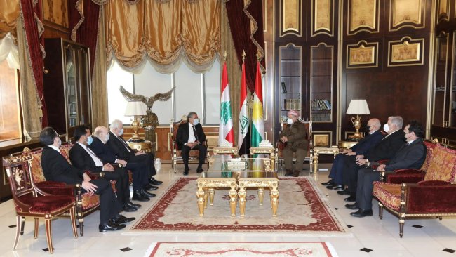 Başkan Barzani Lübnan Adalet Bakanı ve beraberindeki heyeti kabul etti