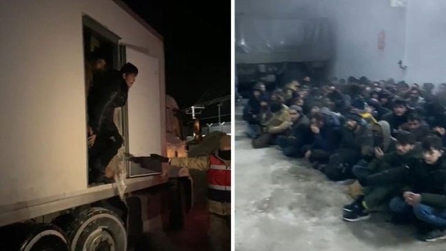 Van’da kamyonda 174  göçmen yakalandı
