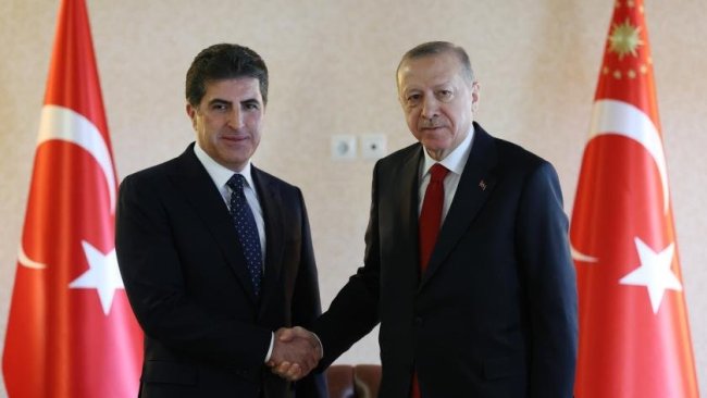 Erdoğan ile Neçirvan Barzani arasında görüşme