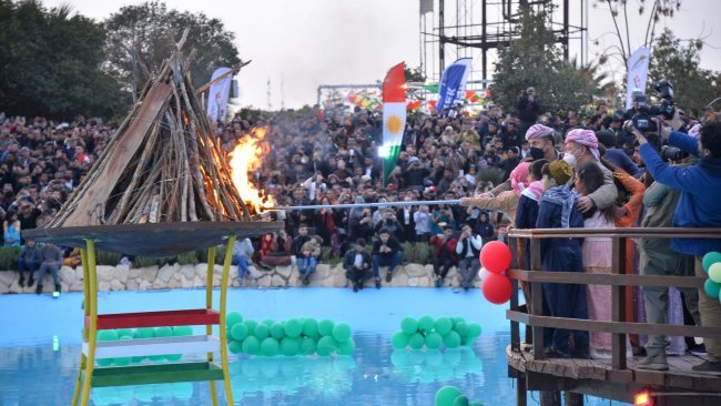 Başkan Barzani’nin katılımıyla Erbil’de coşkulu Newroz kutlaması