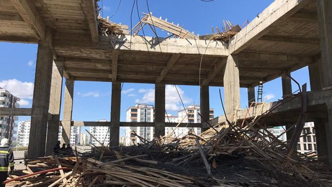 Diyarbakır'da inşaatta çökme: Yaralılar var