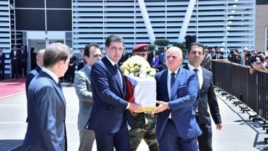 Neçirvan Barzani, Zaho'da hayatını kaybedenler için düzenlenen törene katıldı.