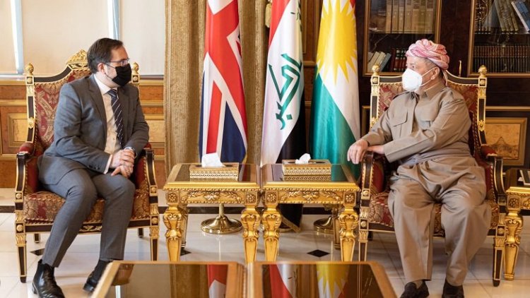 Başkan Barzani, İngiltere Büyükelçisi'ni kabul etti