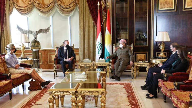 Hollanda’nın Erbil Başkonsolosu'ndan Başkan Mesud Barzani'ye veda ziareti