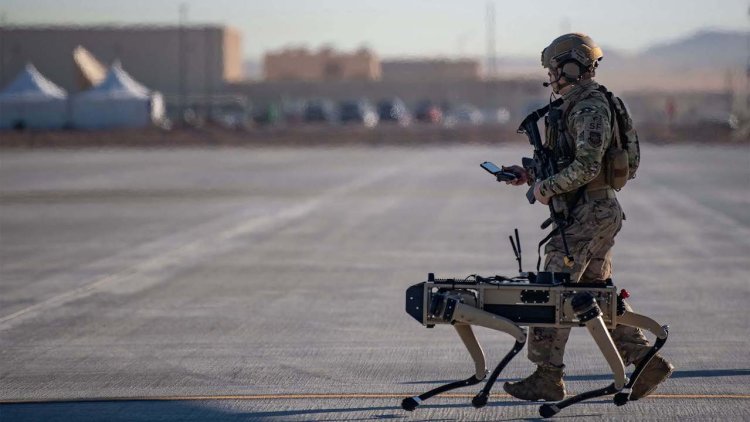 ABD askeri üssünde robot köpekler iş başında