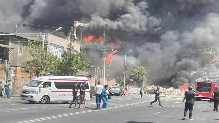 Erivan'da şiddetli  patlama