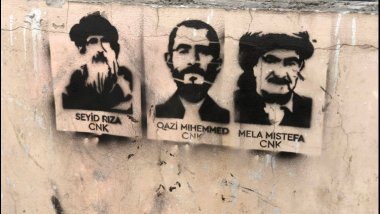 CNK, Diyarbakır'da Kürt liderlerinin resimlerini duvarlara boyadı