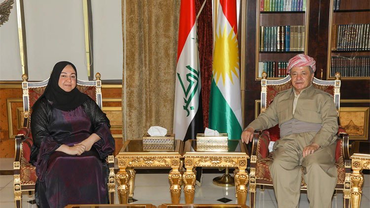 Başkan Barzani Meclis Başkanı Rewaz Fayeq'i kabul etti