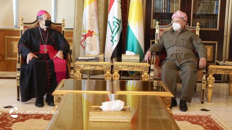 Başkan Barzani, Vatikan Büyükelçisi'ni ağırladı