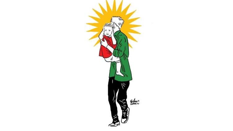 İtalyan Karikatürist, İran’ın saldırısında sembol olan Koye’deki kızı çizdi