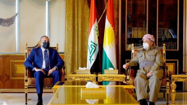 Başkan Barzani, Irak Başbakanı Mustafa Kazımi ile görüştü