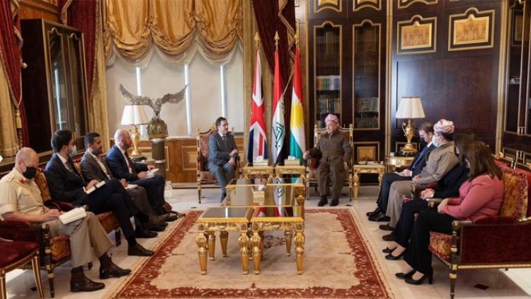 Başkan Barzani İngiltere’nin Bağdat Büyükelçisi  ile bir araya geldi.