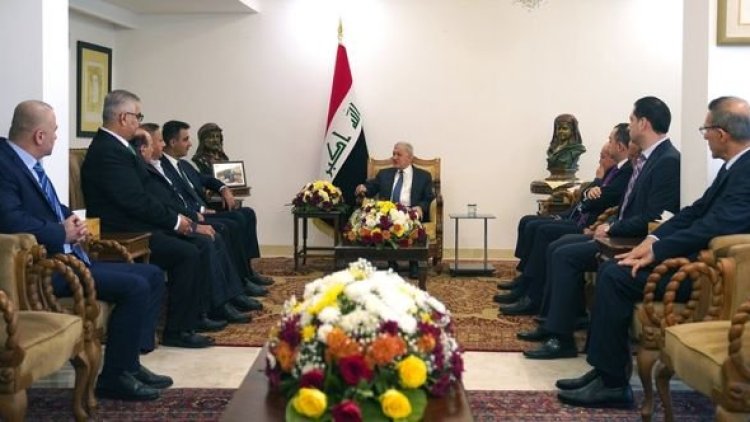Yeni Irak Cumhurbaşkanı Reşid ve Kürdistan Bölgesi üst düzey heyeti arasında görüşme