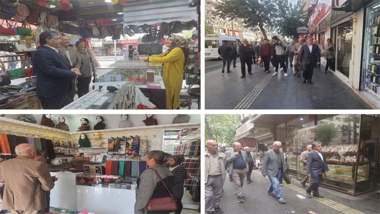 PAK Genel Başkanı Mustafa Özçelik Diyarbakır’da Esnaf Ziyaretinde Bulundu