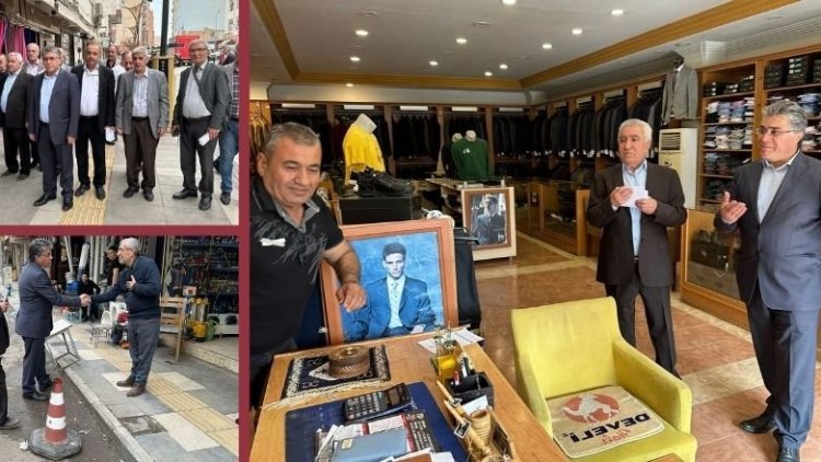 PAK Genel Başkanı Mustafa Özçelik Kızıltepe'de esnaf ziyaretinde bulundu 