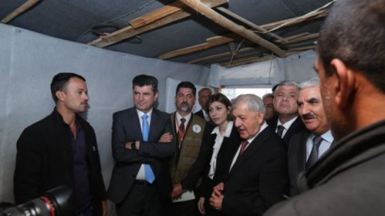 Irak Cumhurbaşkanı, Duhok'taki Şarya kampını ziyaret etti
